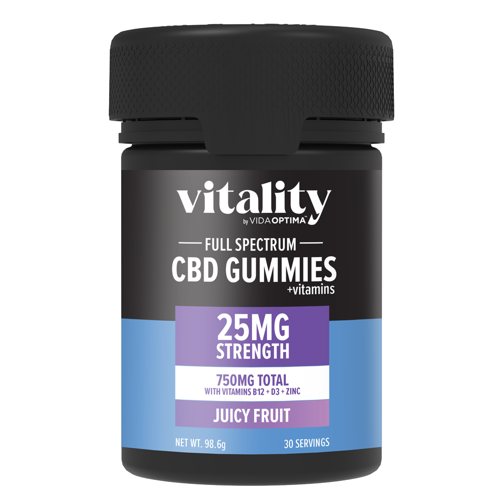 Vida Optima™ Vitality™ Full Spectrum CBD + Vitamin Gummies Edibles