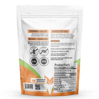 VO Inc Vitality™ 50mg CBD Hard Candies, Citrus Mix Edibles